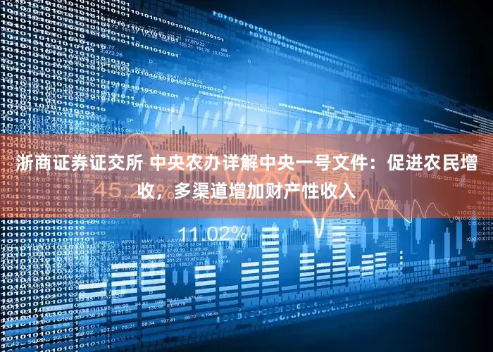 浙商证券证交所 中央农办详解中央一号文件：促进农民增收，多渠道增加财产性收入